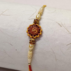 OM with AD and Pearls Rakhi