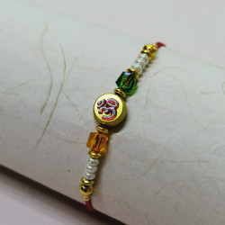 OM with Multicolor Beads Rakhi