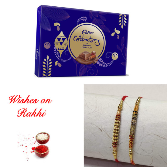 Cadbury Celebrations Premium Selection with Set of 2 Rakhi