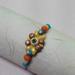 Marvelous Multicolor Beads and AD Rakhi