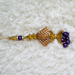 AD and Beads Studded Lumba Rakhi