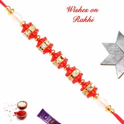 AD Beads and Pearls Fancy Rakhi