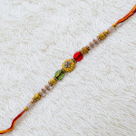 AD Crystals and Beads Studded Rakhi