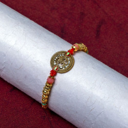 Antique Finish Om Rakhi for Bhai