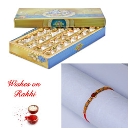 Artistic Rakhi with Delicious Kaju Kalash Sweets
