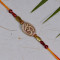 Auspicious OM Motif with Colored Beads Rakhi