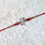 Auspicious Silver Ganesha Rakhi Auspicious Silver Ganesha Rakhi