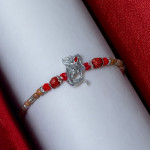 Auspicious Silver Ganesha Rakhi Auspicious Silver Ganesha Rakhi