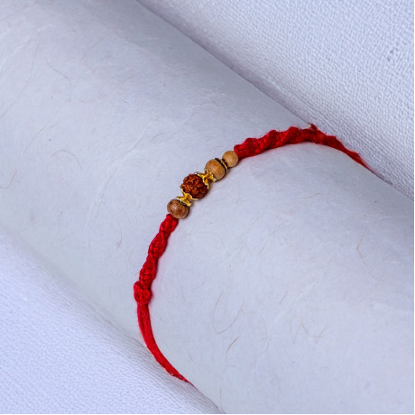 Auspicious Vibes Rudraksh Rakhi Auspicious Vibes Rudraksh Rakhi