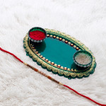 Authentic Red Rakhi Thali with Elegant Premium Rakhi
