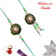 Awesome AD Pearls and Beads Bhaiya Bhabhi Rakhi Set