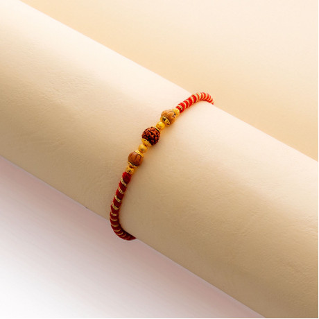 Beaded Rudraksh Rakhi for Auspicious Tying Beaded Rudraksh Rakhi for Auspicious Tying