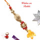 Beads and Crystals Studded Lumba Rakhi