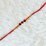 Beads with Triple Rudraksha Rakhi