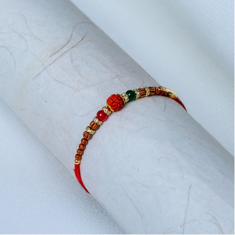 Blessed Bond Rudraksh Rakhi Blessed Bond Rudraksh Rakhi