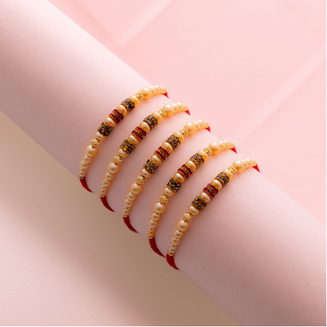 Buy Handcrafted Rakhi Set 5 Pcs