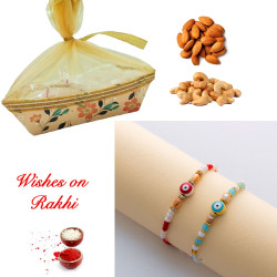 Cashews & Almonds Harmony with Set of 2 Designer Rakhi