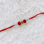 Charming Gotta Crystals and Wooden Bead Rakhi