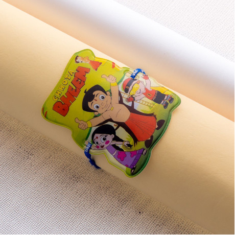 Chota Bheem Family Motif Kids Rakhi