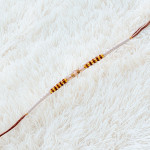 Classic Crystal Beads Rakhi with Fancy Beads Embellishments
