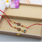 Classic Kundan Bhaiya Bhabhi Rakhi in Ornate Box