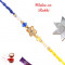 Colored Crystals AD and Beads Work Rakhi