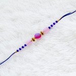 Colorful Beads Rakhi with Elegant Diamond Charms Touch