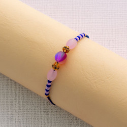 Colorful Beads Rakhi with Elegant Diamond Charms Touch