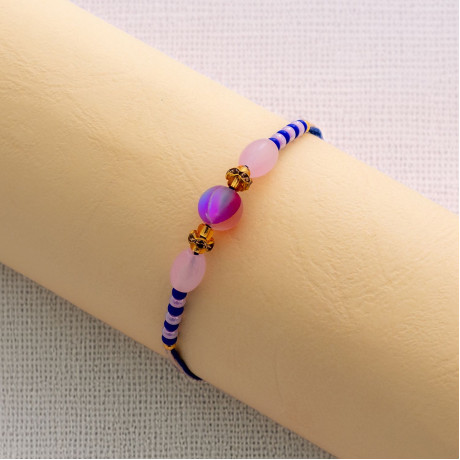 Colorful Beads Rakhi with Elegant Diamond Charms Touch