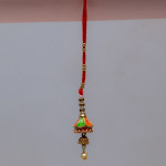 Colorful Lumba Rakhi with Beaded Patterns