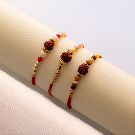 Crafted with Sisterly Affection Rakhi Set of 3