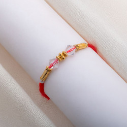 Crystal Beads and Pearls Rakhi