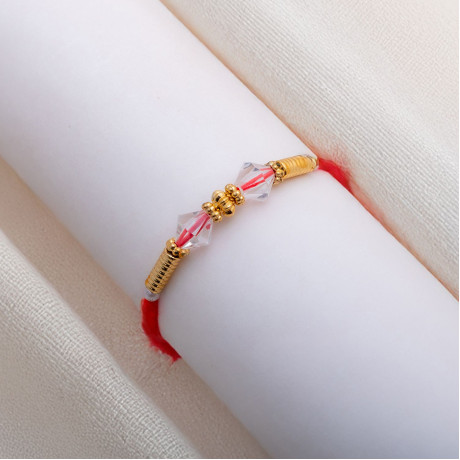 Crystal Beads and Pearls Rakhi