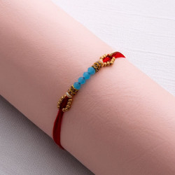 Delicate Blue Beads with AD Charms Delicate Blue Beads with AD Charms