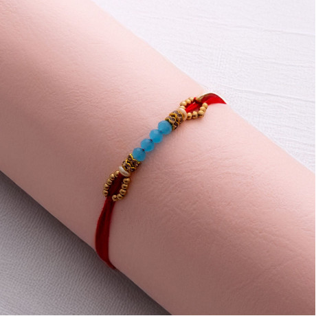Delicate Blue Beads with AD Charms