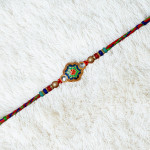 Delicate Floral Enamel Rakhi