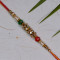Delightful AD Pearls Crystals and Beads Rakhi