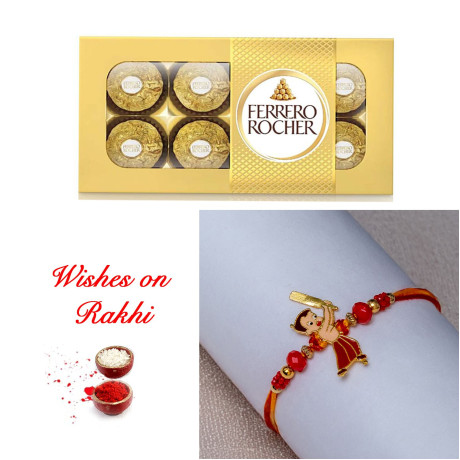 Delightful Kids Rakhi and Ferrero Rocher Combo Delightful Kids Rakhi and Ferrero Rocher Combo