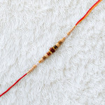Designer Beads Rakhi with Sacred Rudraksh