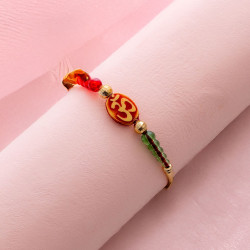 Divinely Crafted OM Rakhi with Beads