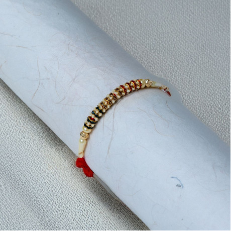 Elegant Pearl Rakhi for Brother