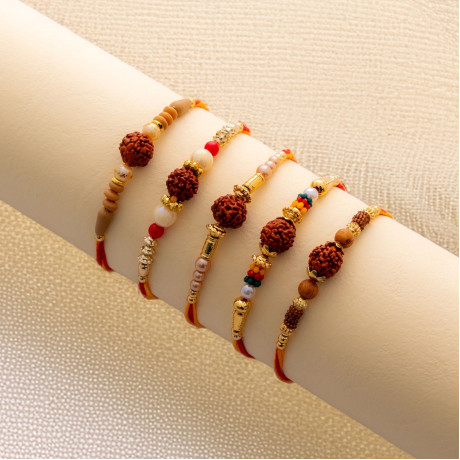 Eternal Bond Handcrafted Rakhi Pack of 5