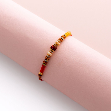 Ethnic Beads Rakhi with Divine Rudraksh Ethnic Beads Rakhi with Divine Rudraksh
