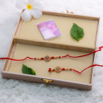 Ethnic Charm Bhaiya Bhabhi Rakhi in Decorative Case