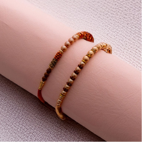 Exquisite Set of 2 Rakhis with Pearls and Beads