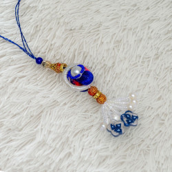 Fabulous Pearls Beads and AD Work Lumba Rakhi