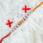 Fancy AD Pearls and Beads Rakhi