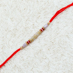 Fancy Beads and White Pearls Rakhi