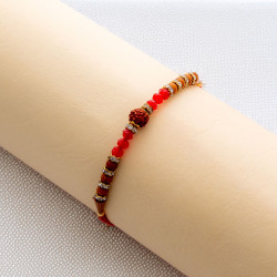 Fancy Beads Rakhi with Holy Rudraksh Fancy Beads Rakhi with Holy Rudraksh