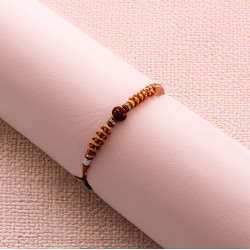 Fancy Beads Work Rudraksha Rakhi Fancy Beads Work Rudraksha Rakhi
